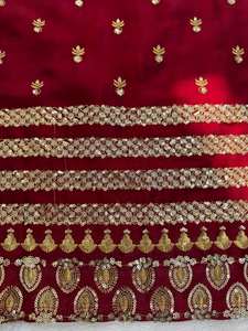 Conjunto de pantalón y top de diseñador en cristal romano con dupatta de organza de nailon y seda, y elegante bordado de lentejuelas. - Product Image 6