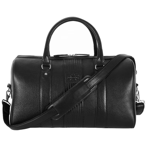 Wholesale Smart Range Leather Genuine Full Grain Cowhide Leather Duffel <b>Bag</b> Black Travel Weekender Holdall Shoulder Strap YKK - Product Image 1