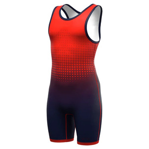 Singlet/Bib de lucha libre para hombre, 100% poliéster, impresión personalizada, secado rápido, transpirable, talla grande, tela de 220g - Product Image 6