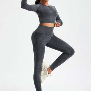 Wholesale Custom Plus Size Fitness Wear Yoga Sets Gym Workout Clothes Sports Bra Jacket High Waist Leggings Set Front Logo Women - Product Image 5