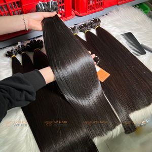 Extensions de cheveux humains de qualité supérieure, couleur naturelle, super double trame, tissage à la machine, tendance du moment - Product Image 6