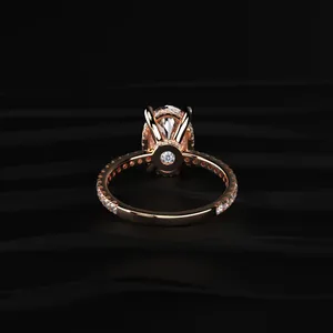 Nouvelle bague en diamant ovale tendance 3CT, look luxueux pour femmes, diamant de clarté VVS-VS, bague qui incarnée l'élégance - Product Image 3
