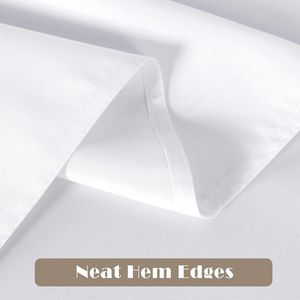 Set di 6 Tovaglie Rettangolari Bianche in Poliestere 60 x 84 Pollici, Lavabili, Resistenti alle Macchie e alle Pieghe, Adatte per Tavoli da 4 Piedi - Product Image 1