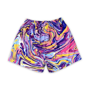 Men's Vibrant Geometric Print Mid Drawstring Board Shorts Quick Dry Breathable Spandex Polyester Swim Trunks Casual Beach Shorts - Product Image 6
