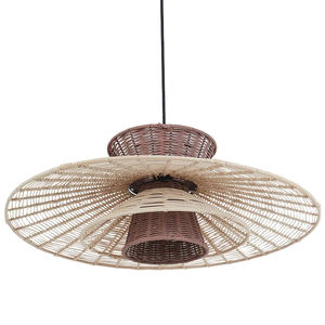 Premium Natural Rattan Open Weave Pendant <b>Light</b> Shade Handmade <b>Wicker</b> Semi Sphere Lampshade Decorative <b>Ceiling</b> Cover Dining - Product Image 1