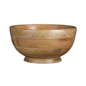 Bol à salade rond classique en bois, écologique, fait à la main, articles de cuisine, décoration de la maison, accessoires de salle à manger, passe au lave-vaisselle, durable - Product Image 1