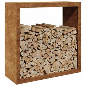 Soporte para Leña de Acero Resistente a la Intemperie de 39.4"x15.7"x39.4", Conjuntos y Accesorios para Chimeneas - Product Image 3