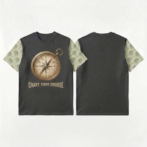 Camiseta de Hombre con Estampado Gráfico, Manga Corta, Transpirable, de Algodón, Estilo Vintage - Product Image 4