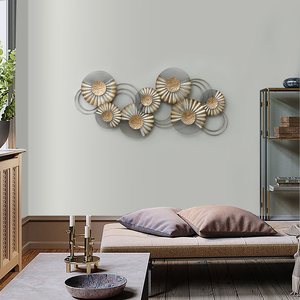 Sculpture murale moderne en métal en forme de fleur, décoration élégante en fer forgé pour salon, chambre à coucher, salle à manger, intérieur - Product Image 4
