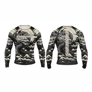 Custom Printed Long Sleeve MMA Rash Guard Sublimation <b>Compression</b> <b>Shirt</b> Durable Training Sports Apparel <b>Compression</b> <b>Shirts</b> <b>Mens</b> - Product Image 1