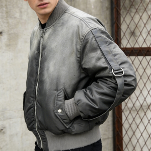 Chaqueta Bomber de Algodón Personalizada para Hombre - Cortavientos Ligero con Cierre Completo - Product Image 3