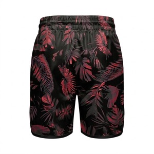 Custom Karate MMA Shorts with Tropical <b>Leaf</b> and Floral Prints Stretch 100% Cotton Professional Trunks - Product Image 3