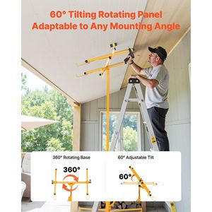Elevador de paneles de yeso de alta resistencia de 11 pies, 150 lb, con brazo telescópico ajustable y ruedas bloqueables para construcción - Product Image 4