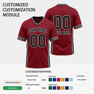 Nouveaux maillots et hauts personnalisés unisexes pour le football américain et le football, en mesh 100% polyester, grandes tailles, design personnalisé - Product Image 4