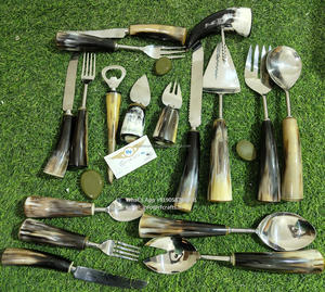 Rfcraft haute qualité corne cuillère salade ensemble couverts couverts pour Table à manger organisateur dans les hôtels et Restaurants - Product Image 6