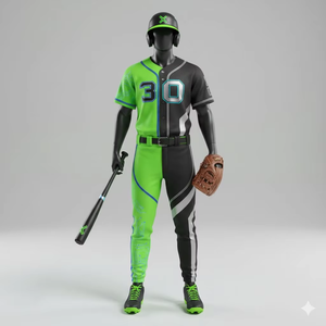 Uniforme de baseball scolaire directement de l'usine, maillot de baseball respirant, couleurs d'équipe personnalisées - Product Image 1
