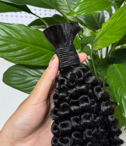 Remy Bulk Indian <b>Human</b> <b>Hair</b> Long <b>Black</b> Deep Curly Natural Wavy Silk Base 100% Density Customizable Length <b>Wig</b> <b>for</b> <b>Women</b> - Product Image 6