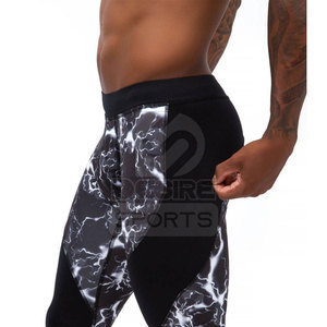 Leggings de fitness pour hommes, nouveau design, taille élastique, spandex/polyester, séchage rapide, respirant, pour la course à pied et la salle de sport - Product Image 5