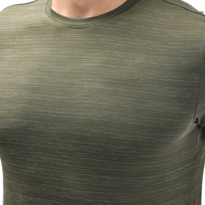 T-shirt de compression pour homme Olive personnalisé, séchage rapide, entraînement en salle de sport, course à pied, fitness, athlétique, manches courtes, performance - Product Image 3