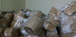 กระเป๋าหูหิ้วทำมือจากผักตบชวาเวียดนาม ทนทาน พร้อมลายพิมพ์ |   กระเป๋าทรงกระบอกสไตล์วินเทจสำหรับฤดูร้อนและการเดินทาง - Product Image 6