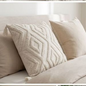 Bohemian Geometric Knitted Cotton Throw <b>Pillow</b> Cover Square Removable Washable Envelope Closure White <b>Decorative</b> <b>Pillow</b> For Sale - Product Image 6
