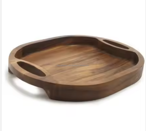 Bandeja Decorativa Rectangular de Madera para Desayuno, Cena, Comida, Sofá, Fiestas, Bandeja de Servir de Bambú Natural - Product Image 5