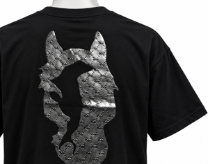 <b>Mens</b> <b>Black</b> Regular Fit 100% Cotton Graphic T-<b>Shirt</b> Silver Skull Print Front Logo <b>Short</b> <b>Sleeve</b> Casual Streetwear Unisex - Product Image 4