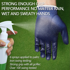 Guantes de Golf Deportivos Unisex de Piel de Cabretta de Primera Calidad, Antideslizantes, para Exteriores, con Logotipo Personalizado, Transpirables, Suaves, Azul Marino, para Mano Izquierda/Derecha - Product Image 4