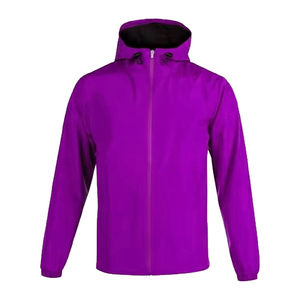 Veste coupe-vent imperméable à capuche bleue pour homme, fermeture éclair décontractée, coque en polyester, vêtement d'automne - Product Image 5