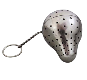 Infuseur à thé en acier inoxydable couleur argent pour cuisine et table, avec chaîne, personnalisation acceptable - Product Image 1