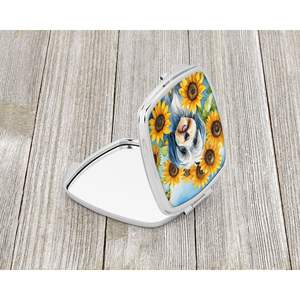 Tibétain Terrier Tournesols Compact Pliant Miroir De Maquillage Portable Poche Voyage Décoratif Cadeau pour Femmes et Filles - Product Image 2