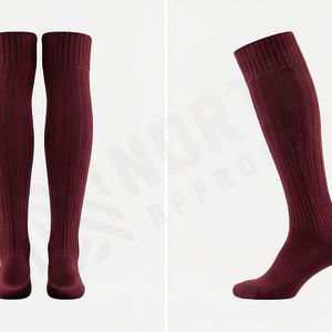 ถุงเท้ากันหนาวสำหรับผู้หญิงไซส์ใหญ่ แบบยาวเหนือเข่า เนื้อผ้านุ่ม ระบายอากาศได้ดี ใส่สบายทุกวัน ทนทาน สีสันปรับแต่งได้ ขายเป็นคู่ - Product Image 2
