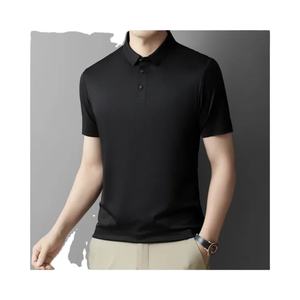 Nueva Camiseta de manga corta de secado rápido para hombre con solapa bordada con estampado personalizado en blanco - Product Image 2