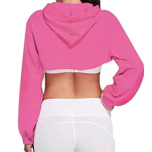 Sudadera Corta de Moda 2026 para Mujer, Talla Grande, 100% Algodón, Tejido Transpirable, Diseño Crop Top, Uso Diario, Informal - Product Image 6