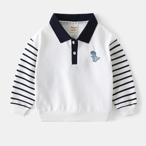 Pull en molleton vintage respirant à capuche pour garçons, tricoté, à manches longues, avec broderie de lettres, col rabattu, haut toutes saisons pour tout-petits - Product Image 4