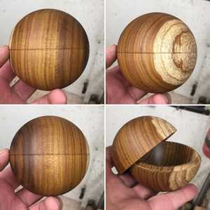 กล่องใส่เครื่องประดับทรงกลมไม้ธรรมชาติทำมือ – กล่องเก็บของทรงกลมสำหรับแหวน สร้อยคอ และเครื่องประดับชิ้นเล็ก - Product Image 6