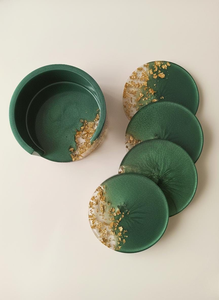 Posavasos Cuadrado Hecho a Mano de Resina Epoxi Resistente al Calor, Decoración de Mesa de Lujo para el Hogar, Comedor, Restaurante, Cafetería, Regalo para Fiestas - Product Image 3