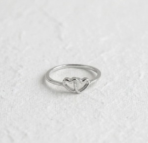 Rose Gold Bezel Setting Heart Shape 925 <b>Silver</b> Eternity <b>Band</b> Unisex Romantic Everyday Wear <b>Ring</b> - Product Image 3