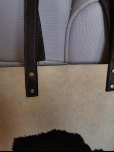 Bolso Tote de Cuero Vacuno con Pelo, Estilo Vintage, Bolso de Hombro de Cuero Genuino, Bolso de Transporte Ligero - Product Image 3