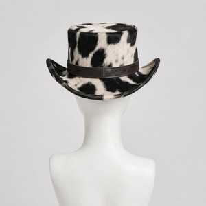 Sombrero de Vaquero de Cuero con Bordado Personalizado, Diseño de Vaca, Estilo Occidental, Unisex, para Exteriores, Cuatro Estaciones, para Adultos - Product Image 2
