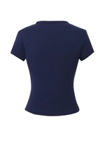 T-shirts en tricot à manches longues pour filles, col rond, décontractés, couleurs personnalisées, 100% coton, tissu extensible moyen, respectueux de l'environnement, dessin animé
