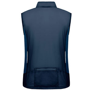 Gilet sans manches à fermeture éclair intégrale pour homme, noir uni, col montant, maillot de cyclisme léger, performance optimale, gilet chauffant - Product Image 5