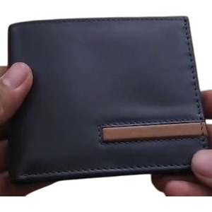 Handcrafted <b>Genuine</b> <b>Leather</b> Blue Bifold <b>Wallet</b> For Men Featuring Multiple Card Slots And Spacious Cash Compartment Slim Designs - Product Image 1