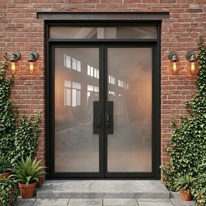 Porte d'entrée double en fer forgé de qualité supérieure KHP, design victorien luxueux, galvanisée, résistante à la rouille, fabriquée au Vietnam - Product Image 4