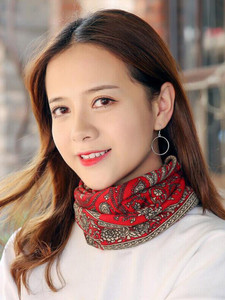 Red Floral Printed <b>Beanie</b> Hat for Women Wholesale Custom Design Unisex Stripes Knit Cuffed <b>Beanies</b> Outdoor Sports Ear Protection - Product Image 6
