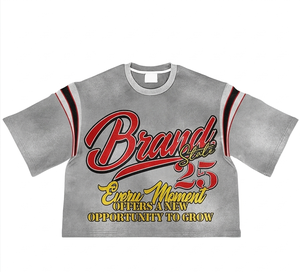 T-shirts pour hommes de qualité supérieure, délavés à l'acide, coupe ample, style streetwear, impression personnalisée, 100% coton, effet délavé au soleil - Product Image 5
