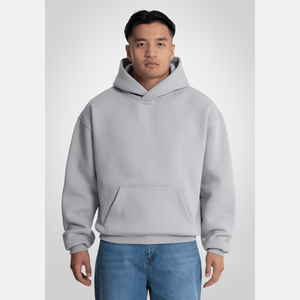 Sudadera con Capucha Extra Grande para Hombre, Color Sólido, Felpa de Algodón, Estilo Casual Otoñal - Product Image 1