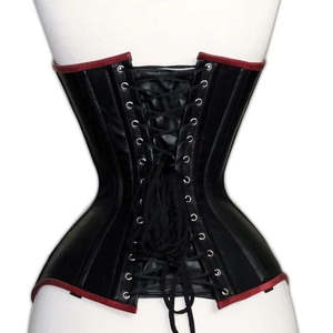Fajas moldeadoras: Corsés de cuero genuino para mujer, los más vendidos, transpirables, impermeables, ecológicos, con bordados. - Product Image 4