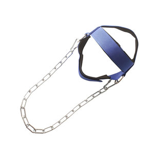 Arnés de Cuello de Nailon Azul con Cadena de Metal Ajustable para Entrenamiento de Boxeo, Equipo de Protección - Product Image 3
