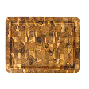 Planche à découper en bois d'acacia massif à grain transversal, carrée, de qualité supérieure, pour cuisine, accessoires de cuisine - Product Image 5